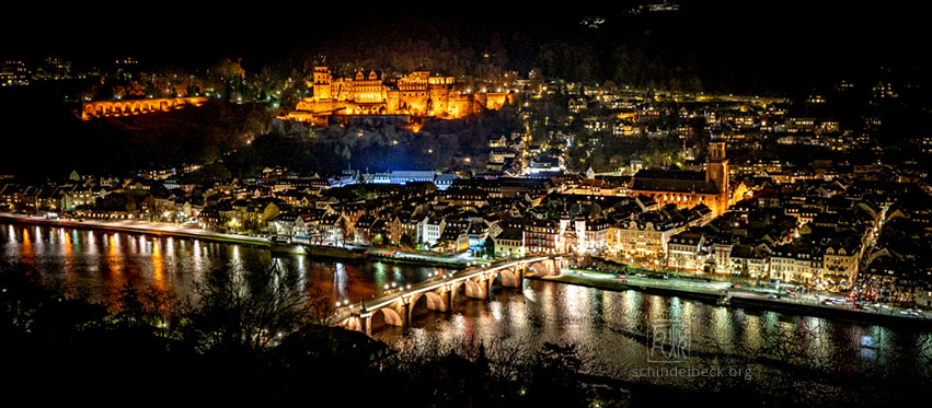 Heidelberg, Stadt, City, Nachtaufnahme, Nacht, Lichter, image, photography, Photo, Foto, Bild, Fotografie, Stockfoto, stock photography, Bildagentur, Pixelzauber, Schindelbeck